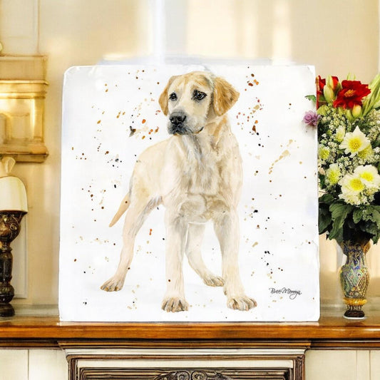 LOLA GOLDEN LABRADOR Art Tile by Bree Merryn - 20x20 cm Ceramic Tile