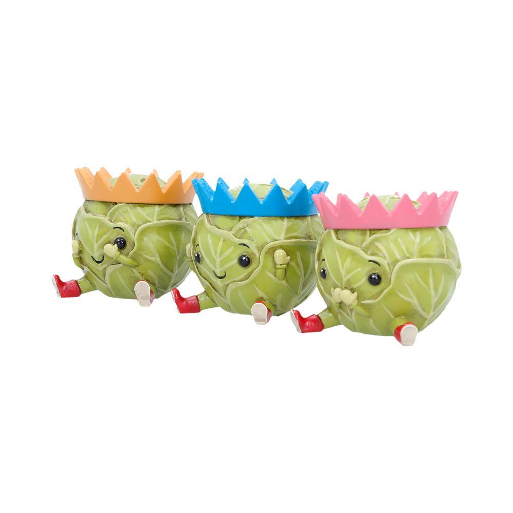 Three Wise Sprouts Crowned Figurines Novelty Christmas Ornament Cute Gift
