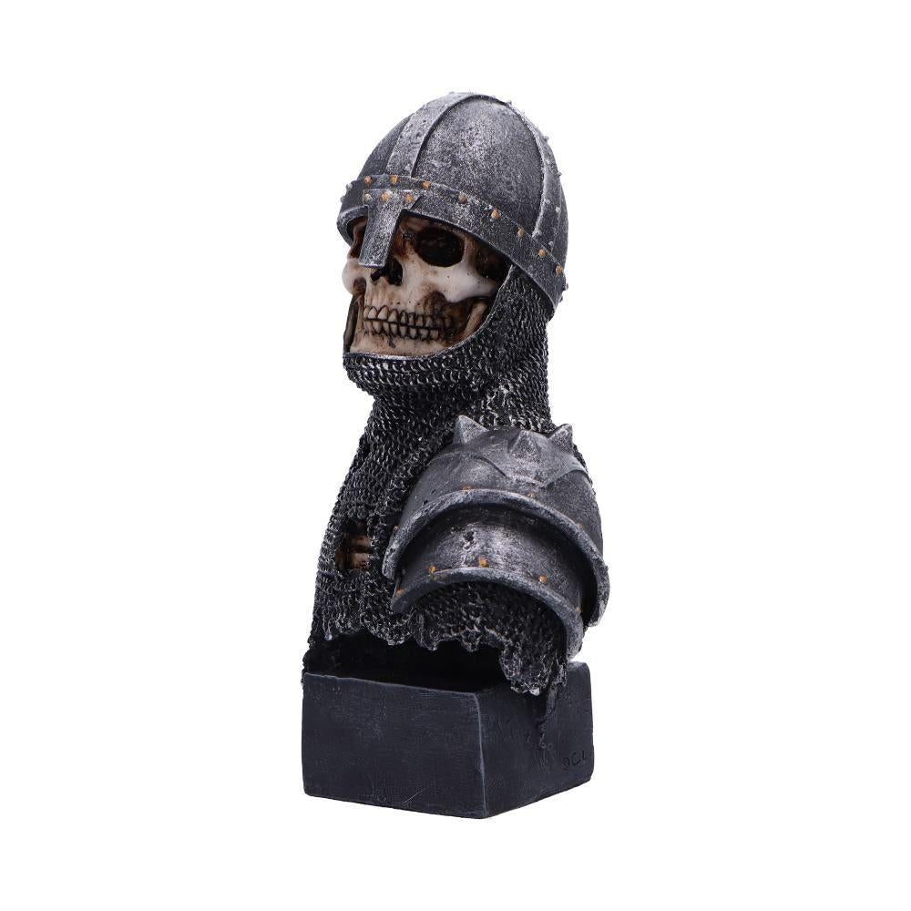 Gothic Skeleton Knight Bust  Medieval Statue Decor Skull Figurine Fantasy Ornament