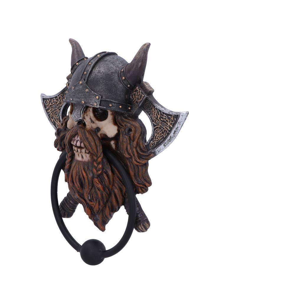 Viking Skull Door Knocker Norse Warrior Mythical Decor Gothic Home Ornament