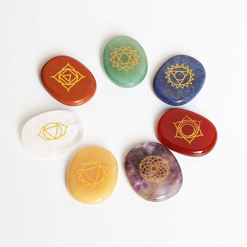 Seven Color Stone Symbol Crystal Ornament Set