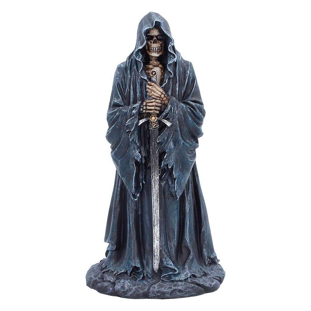 Dark Reaper Figurine Grim Skeleton Ornament Hooded Statue Gothic Fantasy