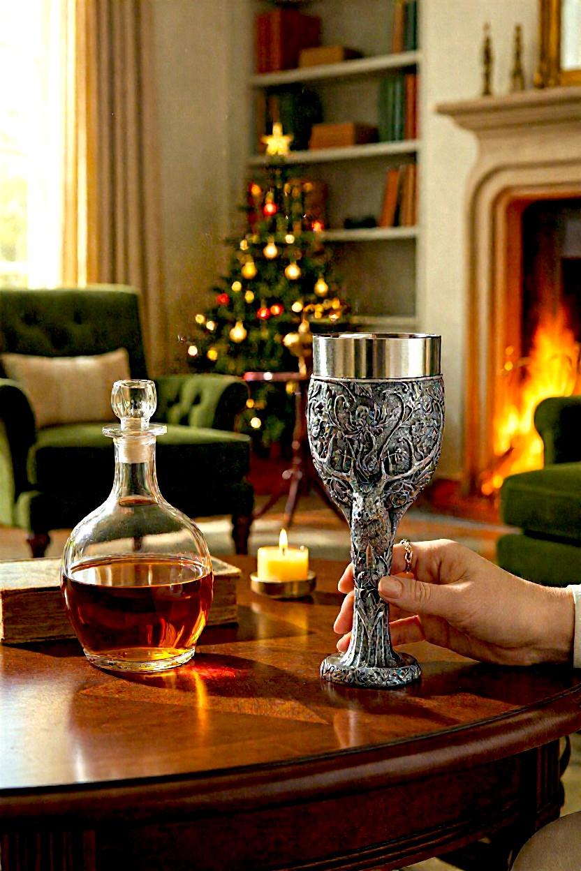 Celtic Stag Head Goblet Monarch of the Glen Chalice Pagan Gothic Altar Wine Cup