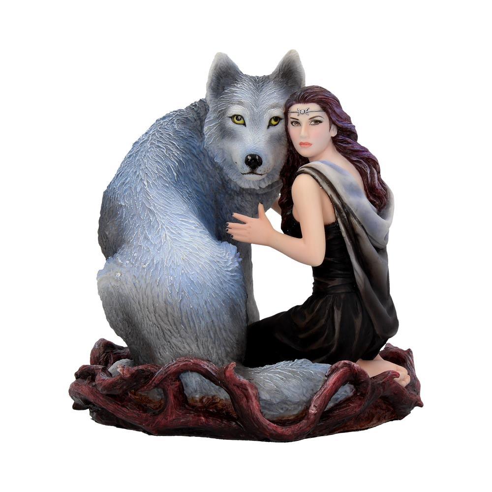 Wolf Guardian Woman Figurine Anne Stokes Fantasy Art Gothic Pagan Wicca Resin Collectible