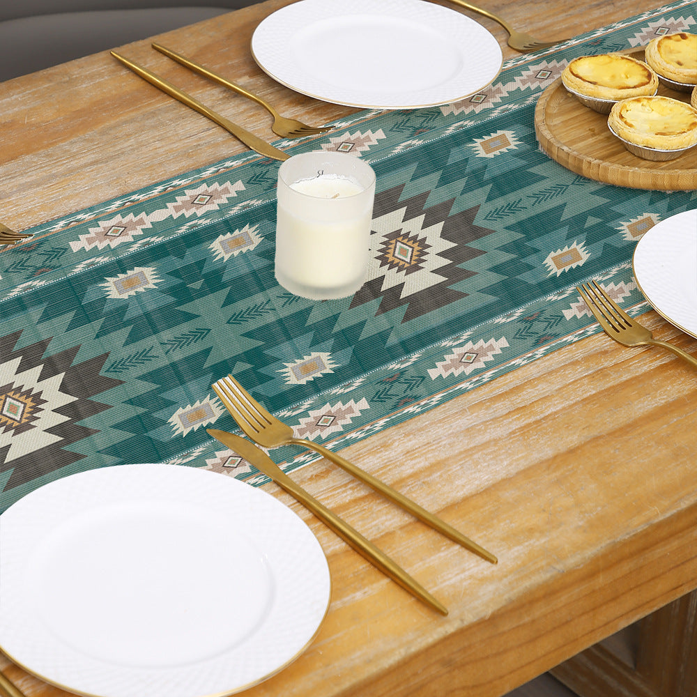 Linen Table Flag Bohemian Style Retro