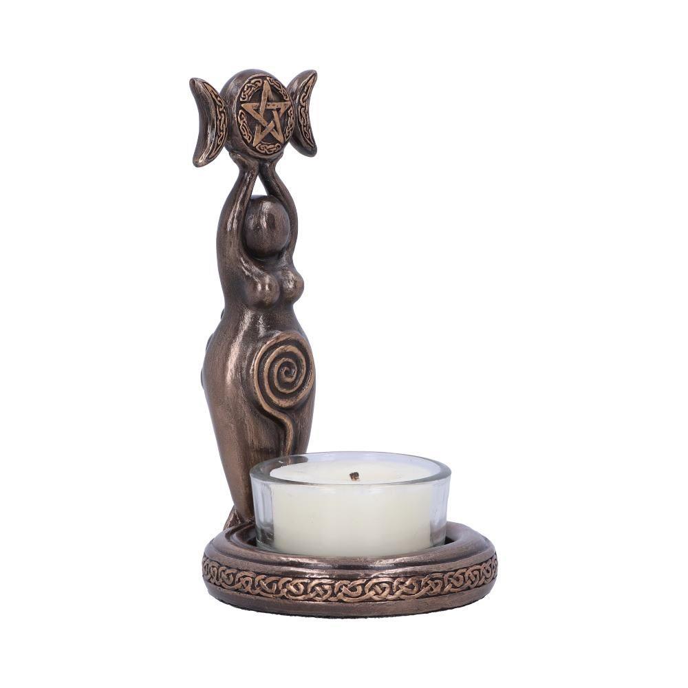 Triple Goddess Tealight Holder Wiccan Altar Decor Pagan Spiritual Alter ornament Statue