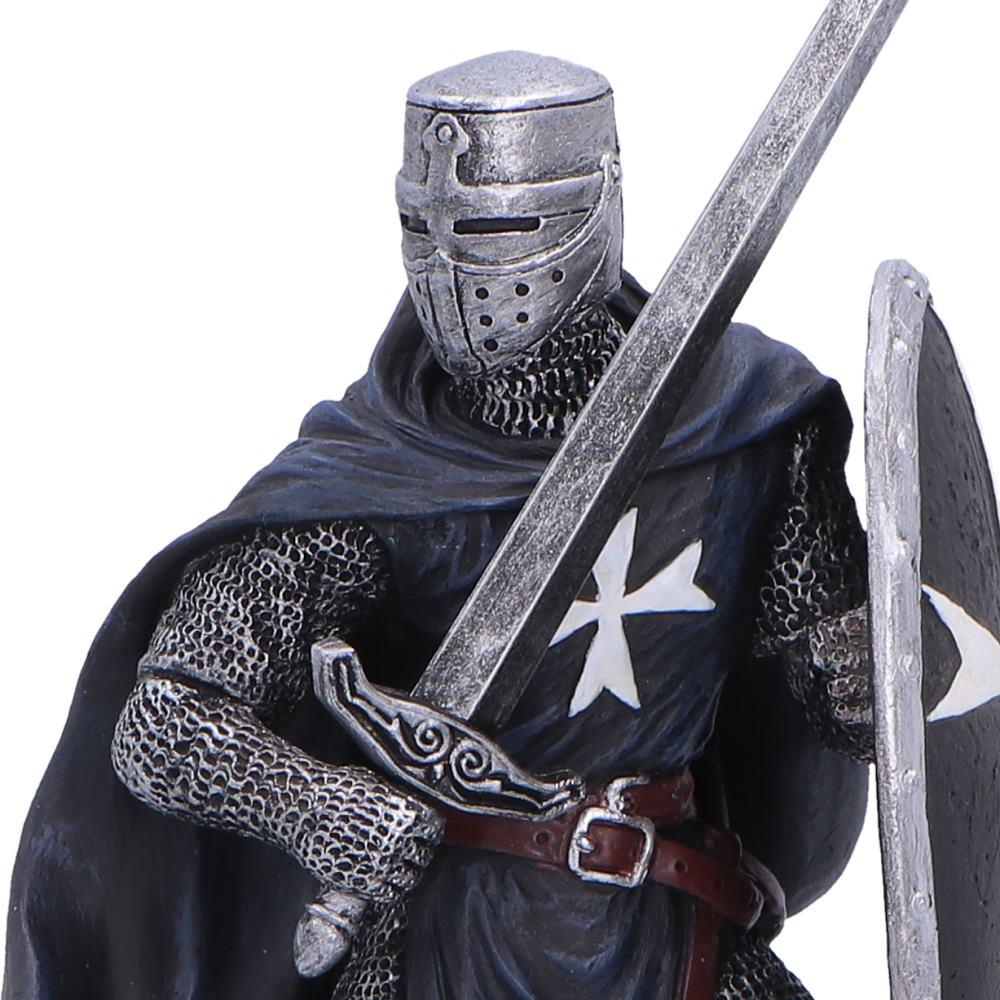 Dark Templar Knight Statue Figurine Ornament Medieval Crusader Sword Shield