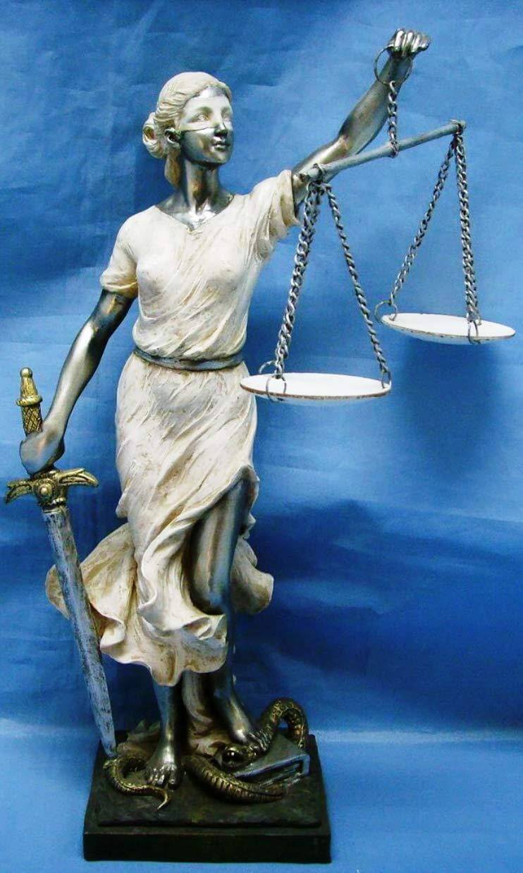 Themis Blind Lady of Justice Statue Lawyer Judge Gift Sculpture Office Ornament Home Decoration