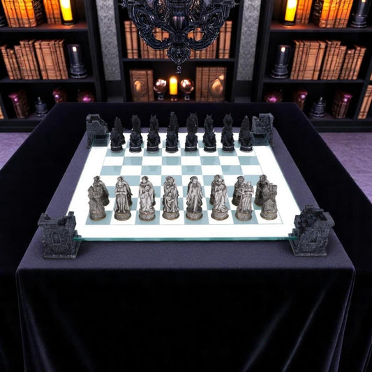 Nemesis Now Vampire and Werewolf Chess Set Gothic Inspired Home Decor