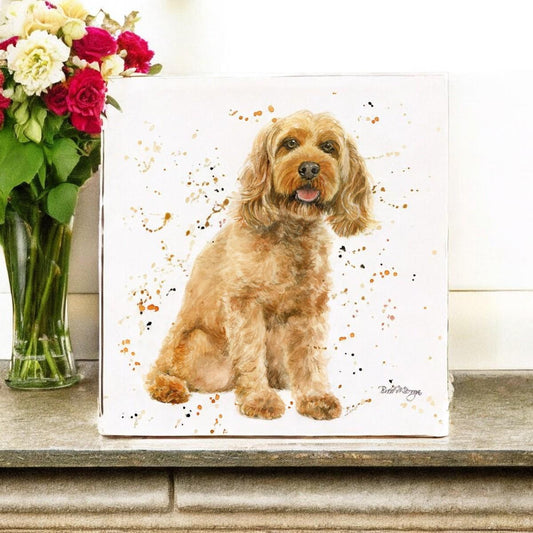 Carta Cockapoo Ceramic Art Tile by Bree Merryn - 20x20cm Ready to Hang | Unique Dog Lover Gift-Osiris Craftworks