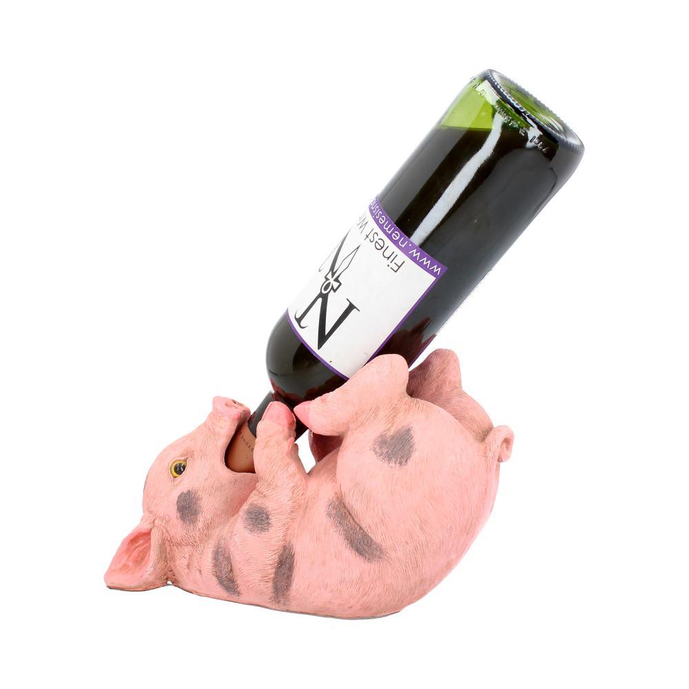 Pig Guzzler Wine Bottle Stand Kitchen Bar Sculpture Farmhouse Decor Statue Gift