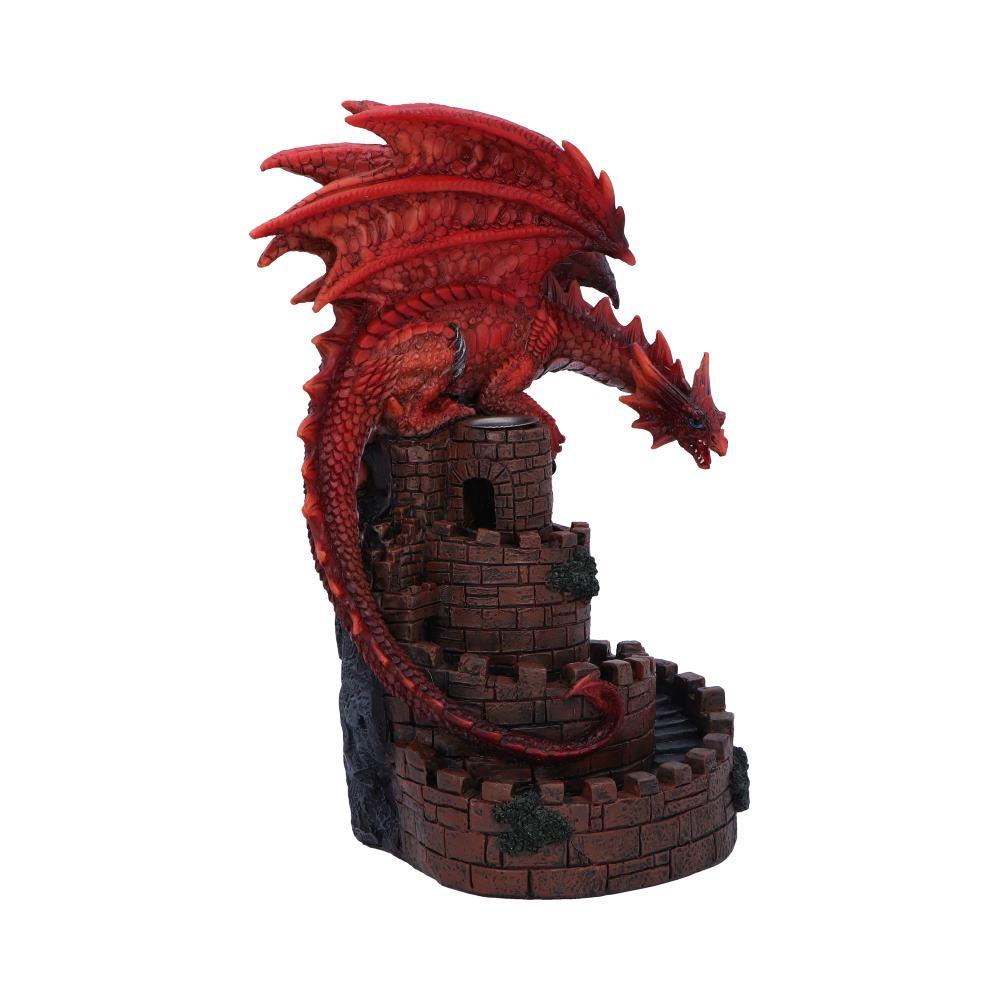 Fire Dragon Tower Burner Backflow Incense Holder Fantasy Gothic Statue Decor