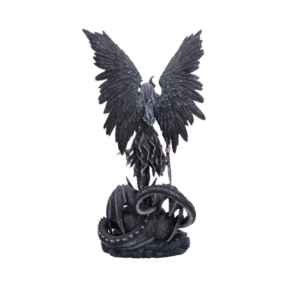Dark Angel Fairy Statue Dragon Companion Gothic Ornament Fantasy Display Collectible