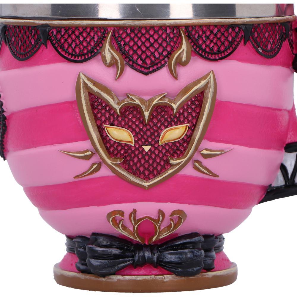 Alice in Wonderland Cheshire Cat Cup Pinkys Up Mug Fantasy Drinkware Stainless Steel Liner