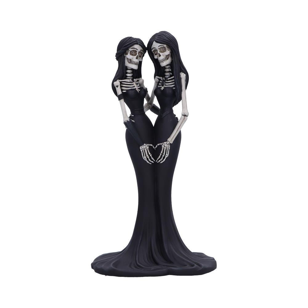 Gothic Couple Figurine Eternal Sisters Ornament Fantasy Macabre Decor Statue