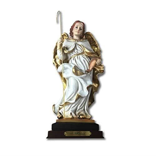 Archangel Raphael Statue Religious Figurine Sculpture Ornament