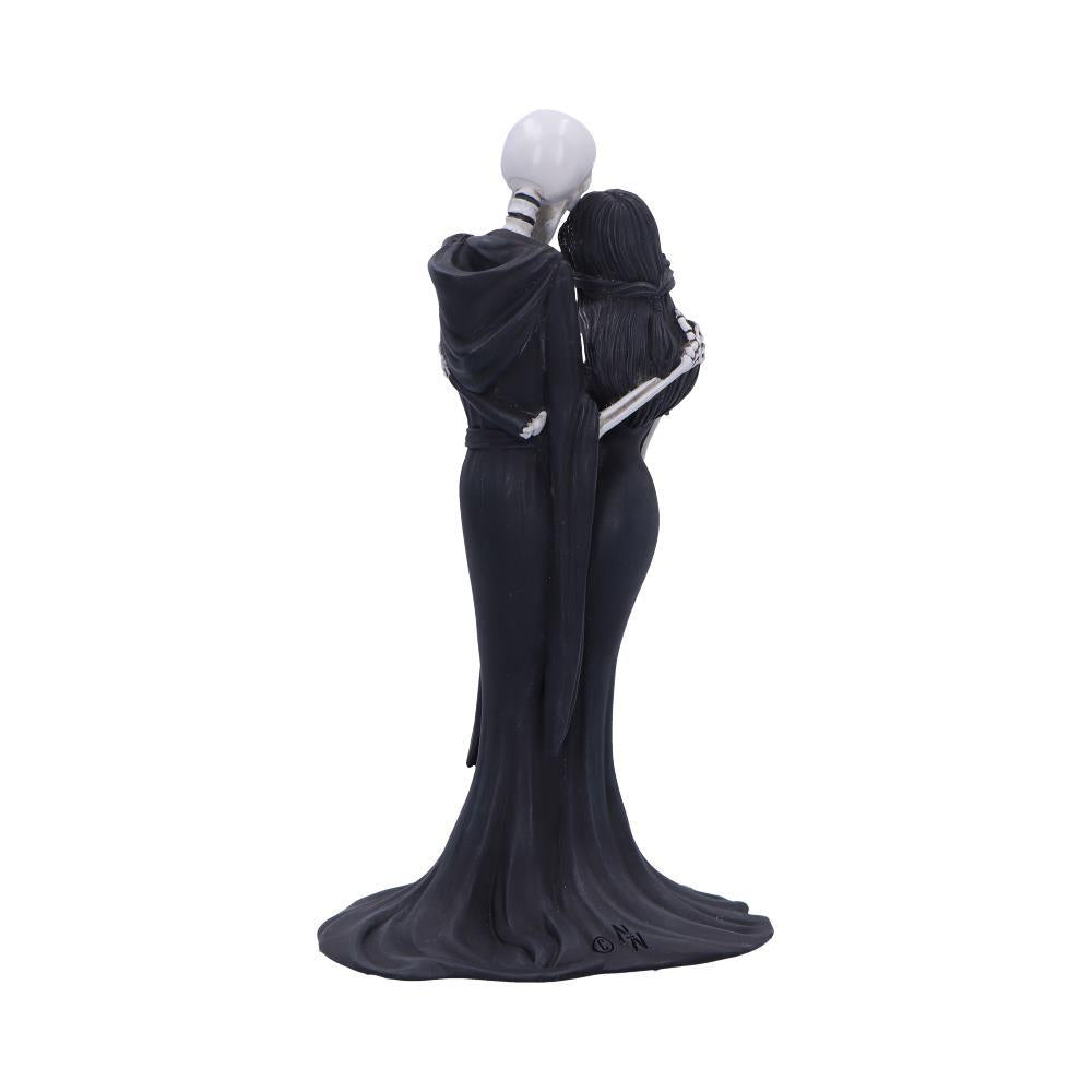 Gothic Skeleton Embrace Figurine Couple & Dog Everlasting Macabre Fantasy Art