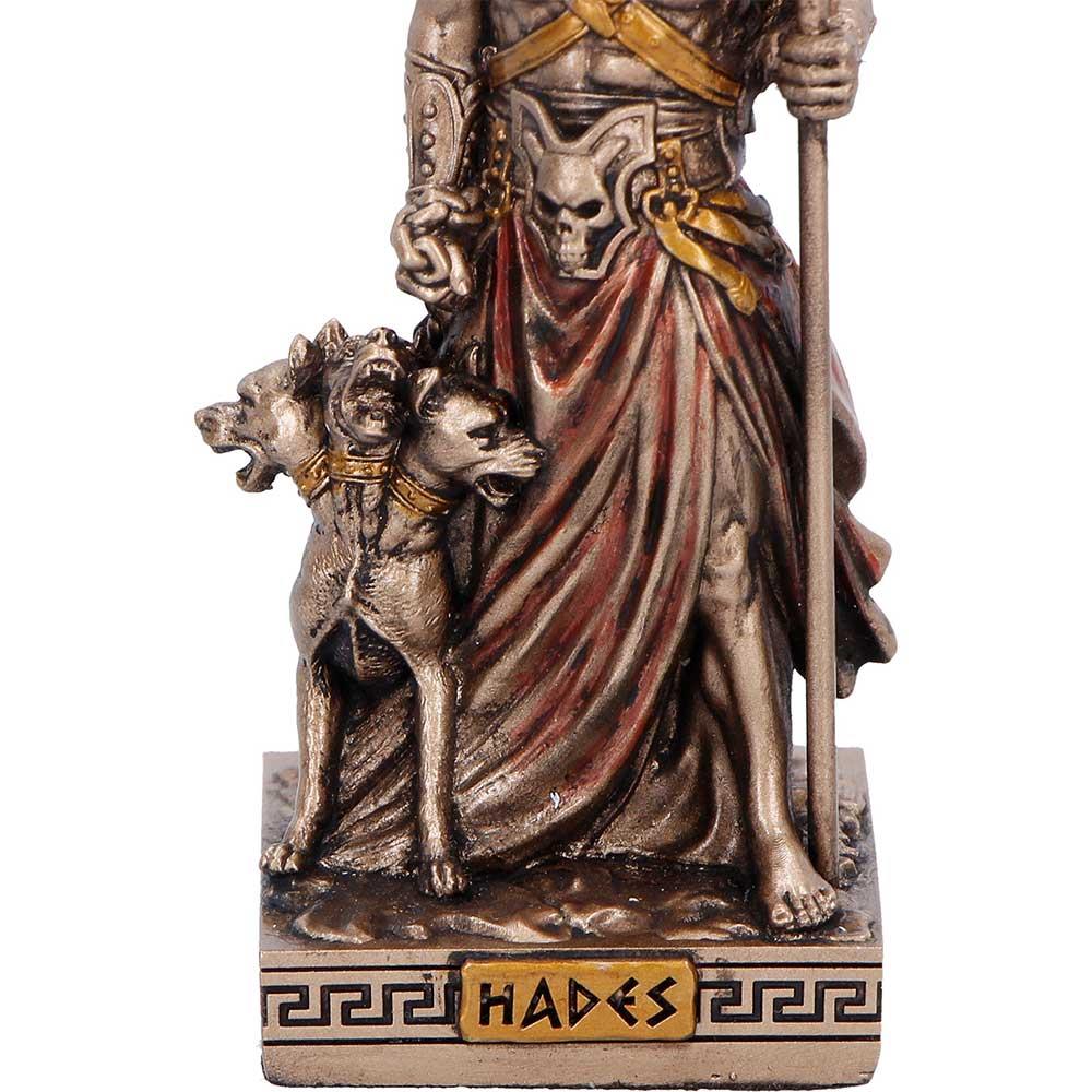 Small Hades God of the Underworld Figurine Greek Mythology Statue Cerberus
