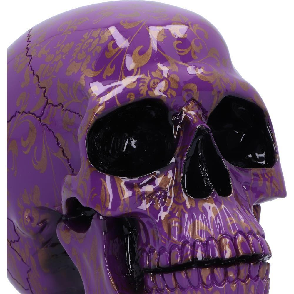 Purple Gothic Fantasy Skull Ornament Decorative Statue Halloween Horror Art Decor