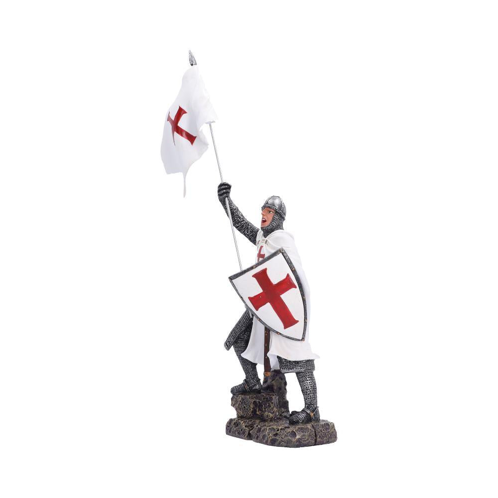 Templar Knight Statue 31.6cm Medieval Crusader Figurine Historical Ornament