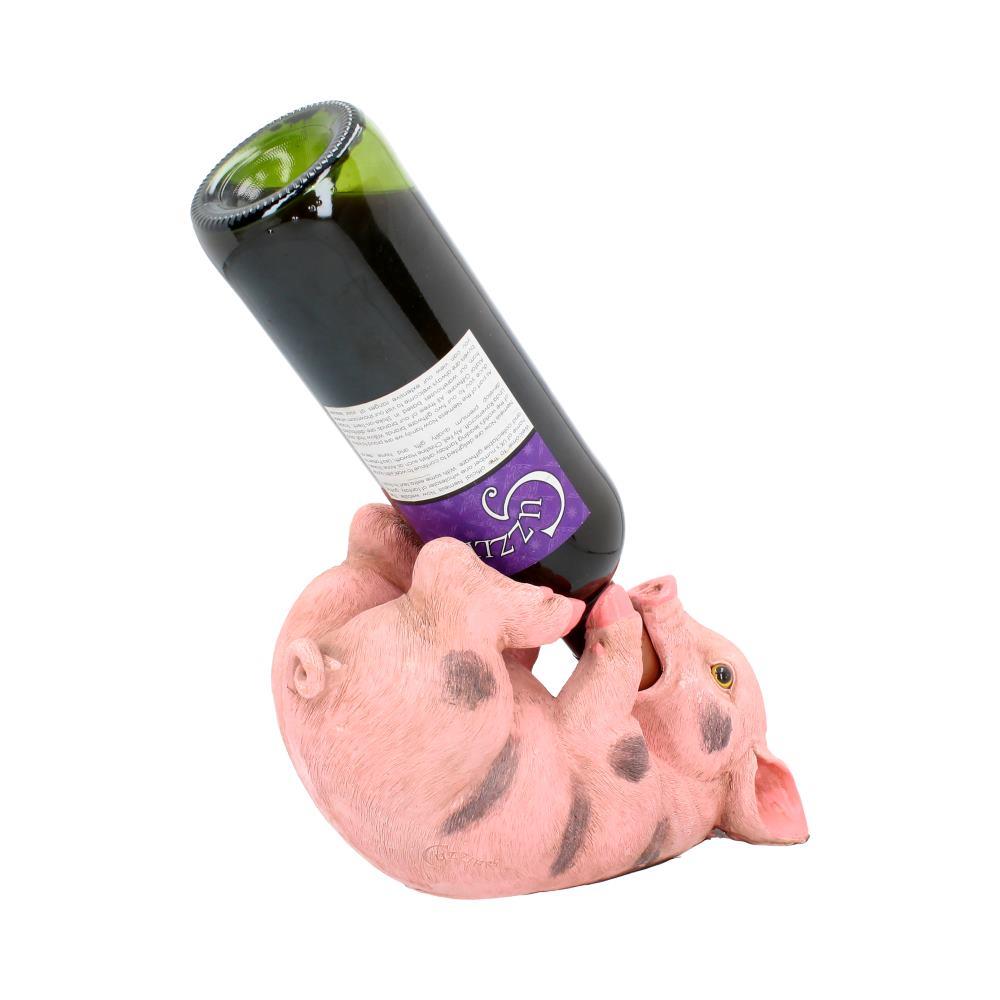 Pig Guzzler Wine Bottle Stand Kitchen Bar Sculpture Farmhouse Decor Statue Gift