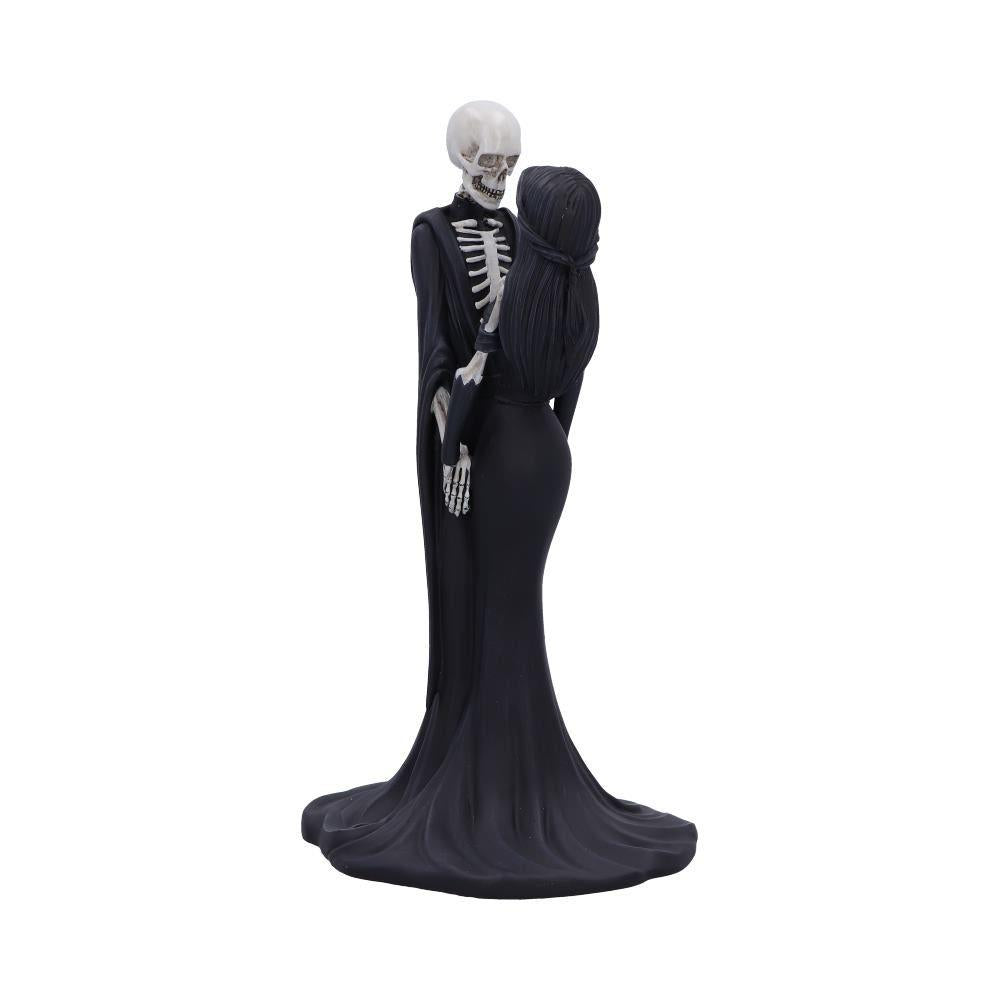 Gothic Skeleton Couple Figurine 24cm - Romantic Gothic Decor Ornament - Hand-Painted Sculpture