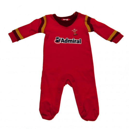 Wales RU Sleepsuit 12/18 mths GD Rugby Union Admiral National League Gift Idea