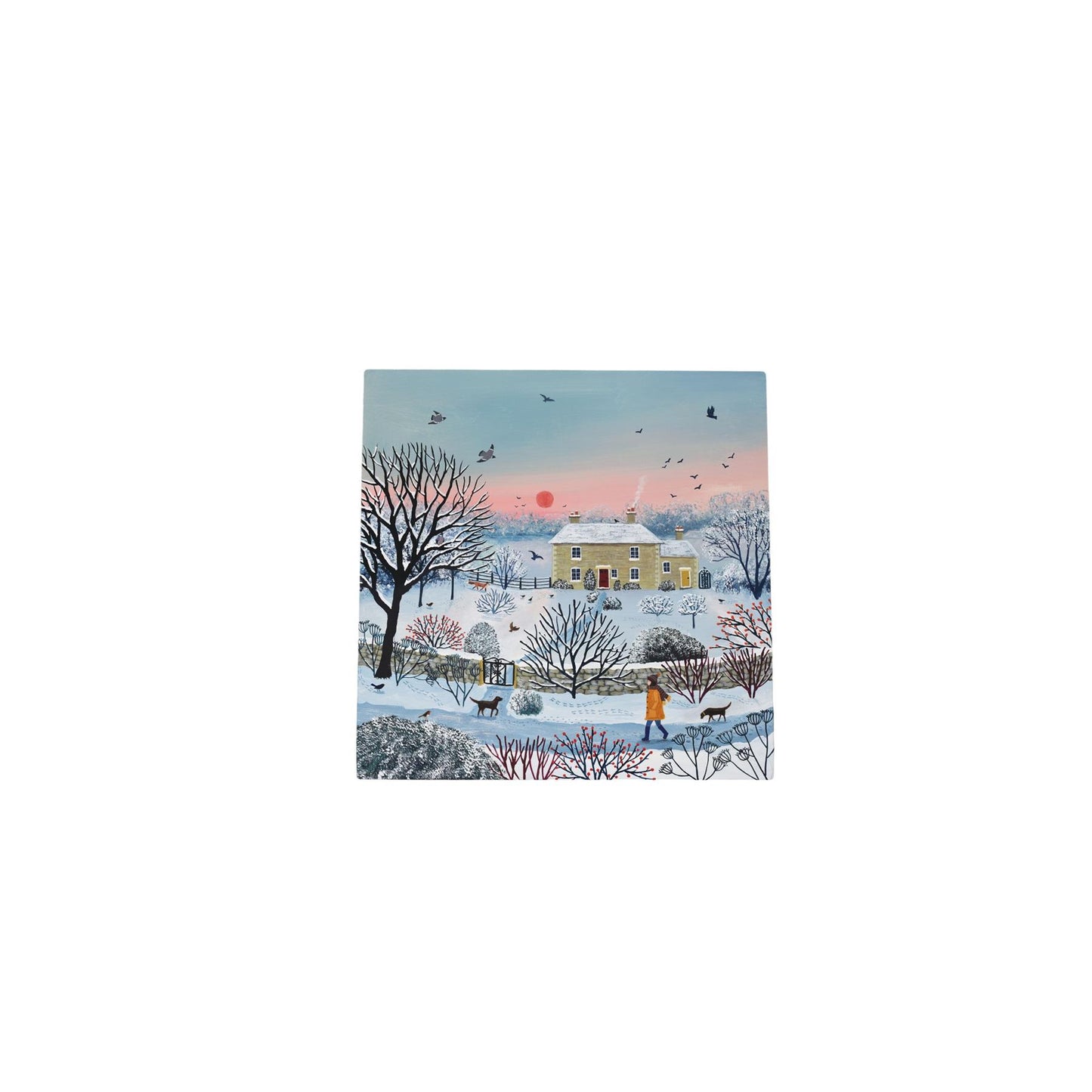 NEARLY HOME Ceramic Art Tile by Jo Grundy, 20x20 cm - Wall-Ready, Perfect Gift Idea