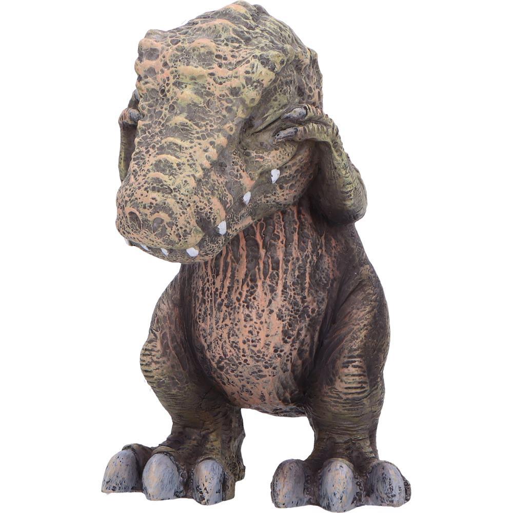 Three Wise T-Rex Dinosaur Figurines Set See No, Speak No, Hear No Evil Figurines