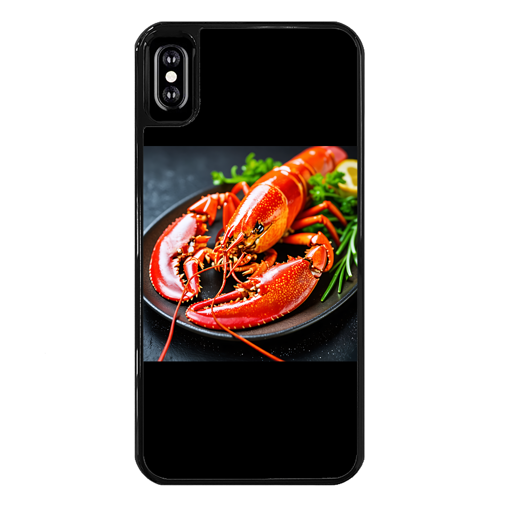 Food Back Printed Black Hard Phone Case