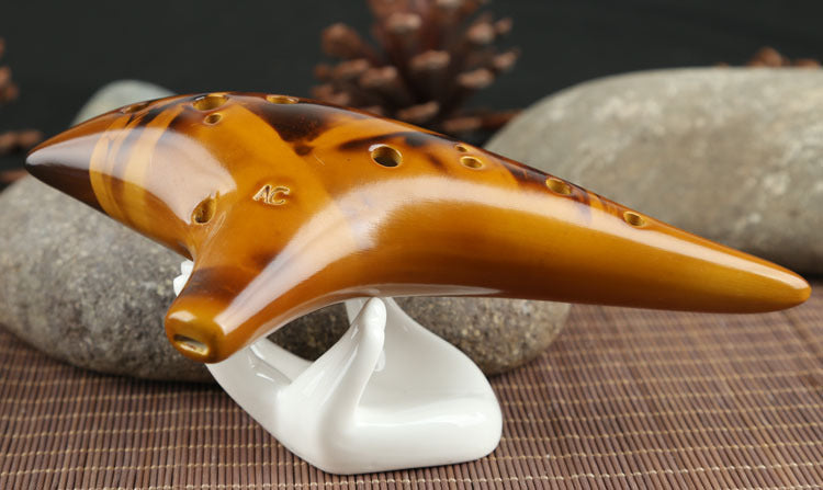 12-Hole Smoldering Ocarina – Handcrafted Fiery Wind Instrument