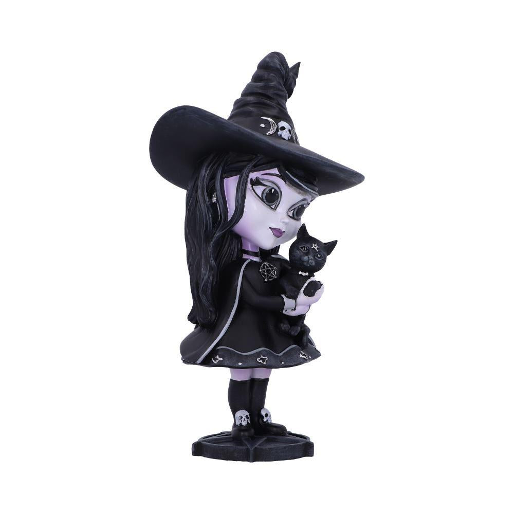 Cute Gothic Witch Figurine Spooky Halloween Art Decor Occult Collectible Gift