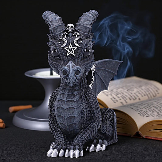 Gothic Lucifly Dragon Figurine Occult Mythical Creature Ornament Home Decor