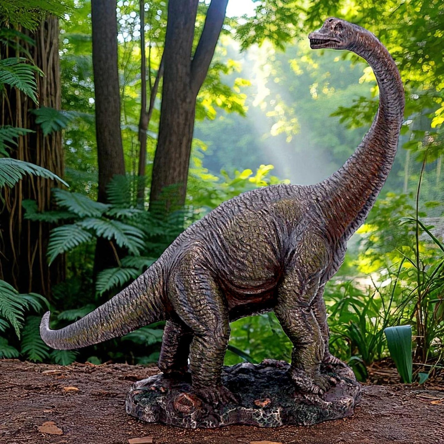 Realistic Brachiosaurus Figurine Dinosaur Fossil Themed Shelf Display Ornament
