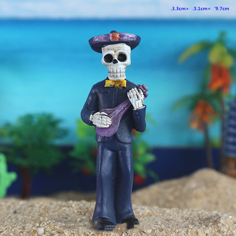 Zombie Skull Couple Halloween Sand Table Sandware Resin Crafts Decoration