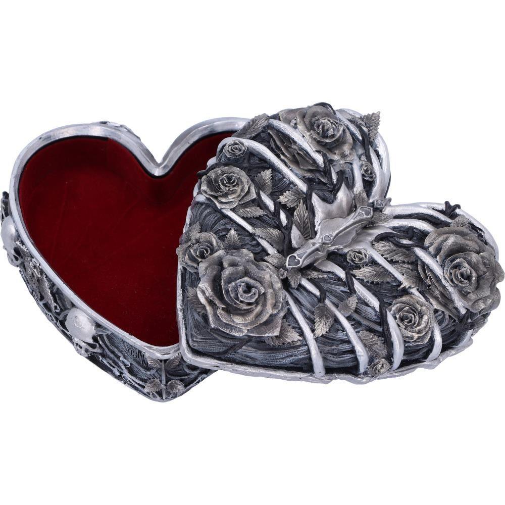 Gothic Caged Heart Trinket Box Fantasy Keepsake Ornament