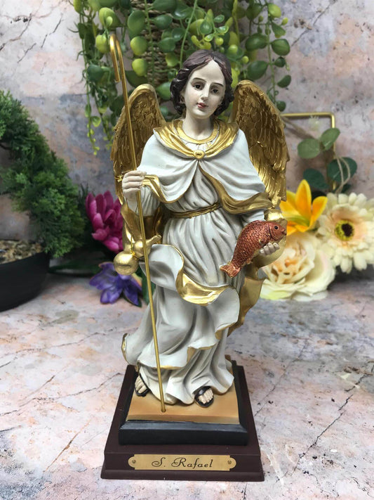 Archangel Raphael Statue Religious Figurine Sculpture Ornament