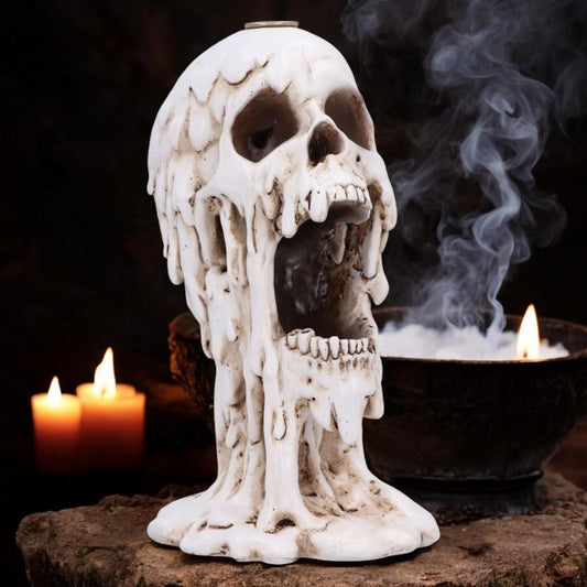 Melting Skull Incense Burner - Gothic Fantasy Figurine by Nemesis Now 17.5cm Boxed