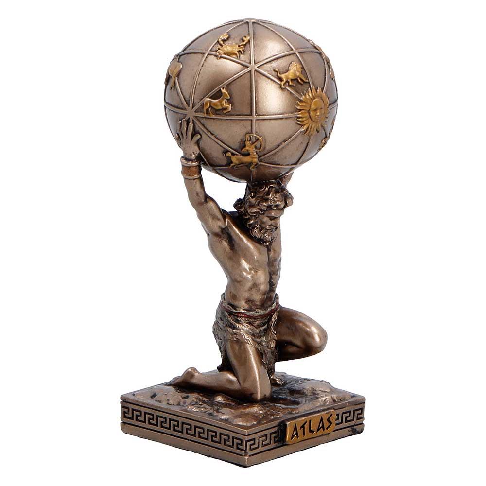 Atlas Titan Mini Figurine Greek Mythology Statue Sky Bearer Ornament Art Decor