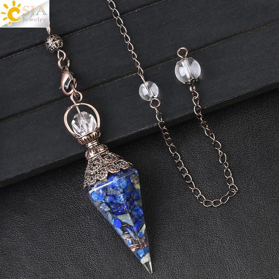 Colorful Crystal Pendulum Natural Gravel Pendant