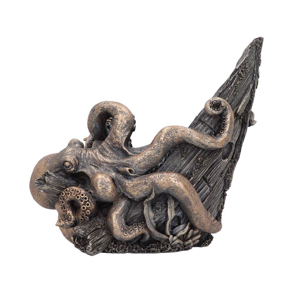Gothic Kraken Wine Holder Bronze Octopus Tentacle Home Bar Nautical Pirate Decor