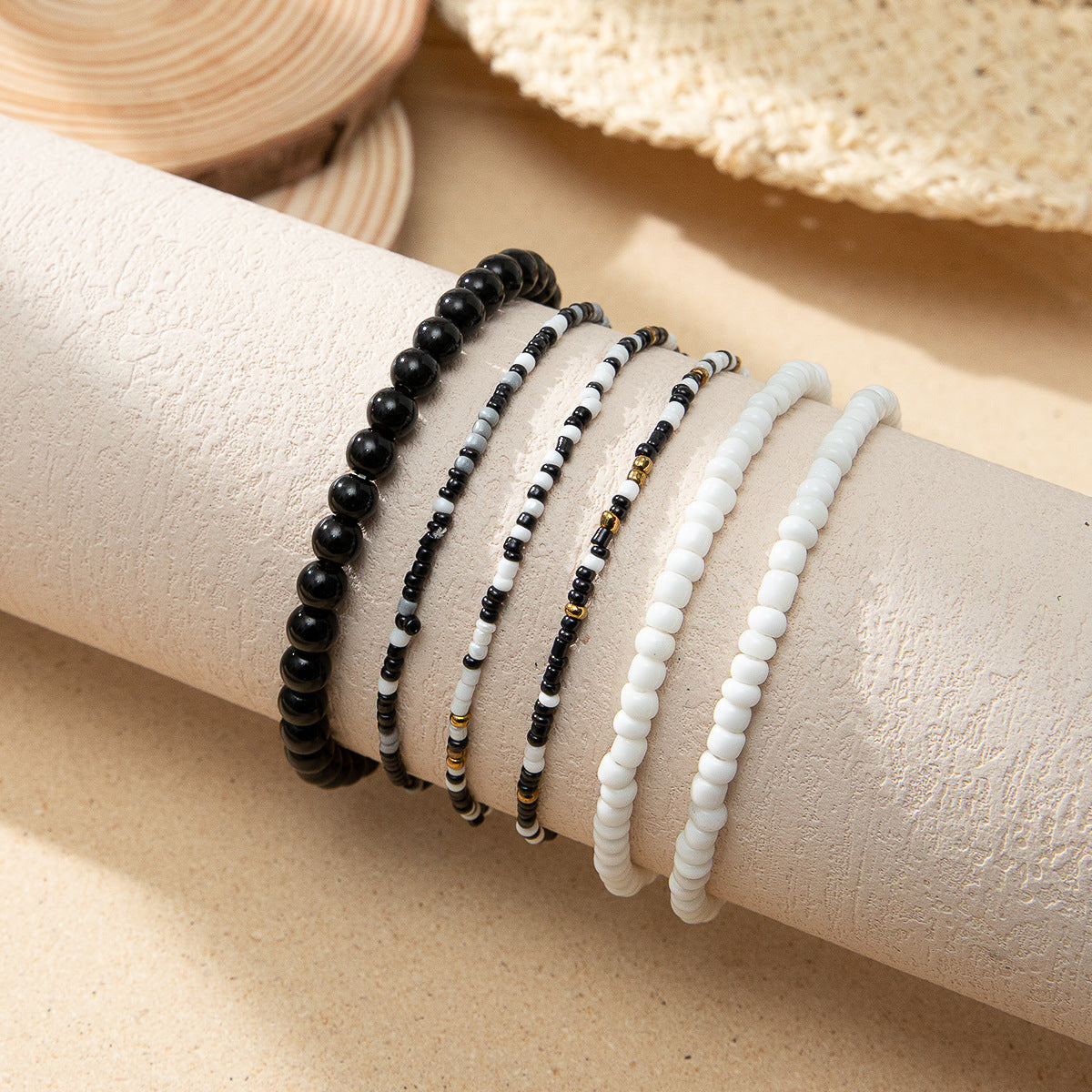 Personalized Layered Glass Bracelet With Bohemian Style