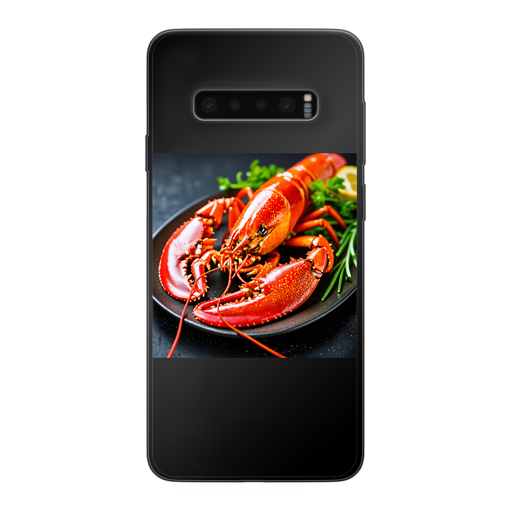 Food Back Printed Black Soft Phone Case