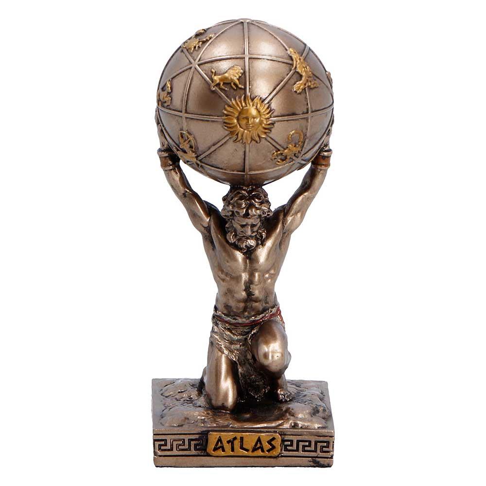Atlas Titan Mini Figurine Greek Mythology Statue Sky Bearer Ornament Art Decor