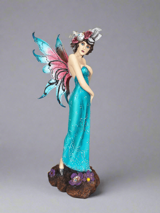 Large Vintage Style Retro Fairy Sculpture Statue Fantasy Figure Gift Ornament Hand Made from Quality Cold Cast Designer Resin