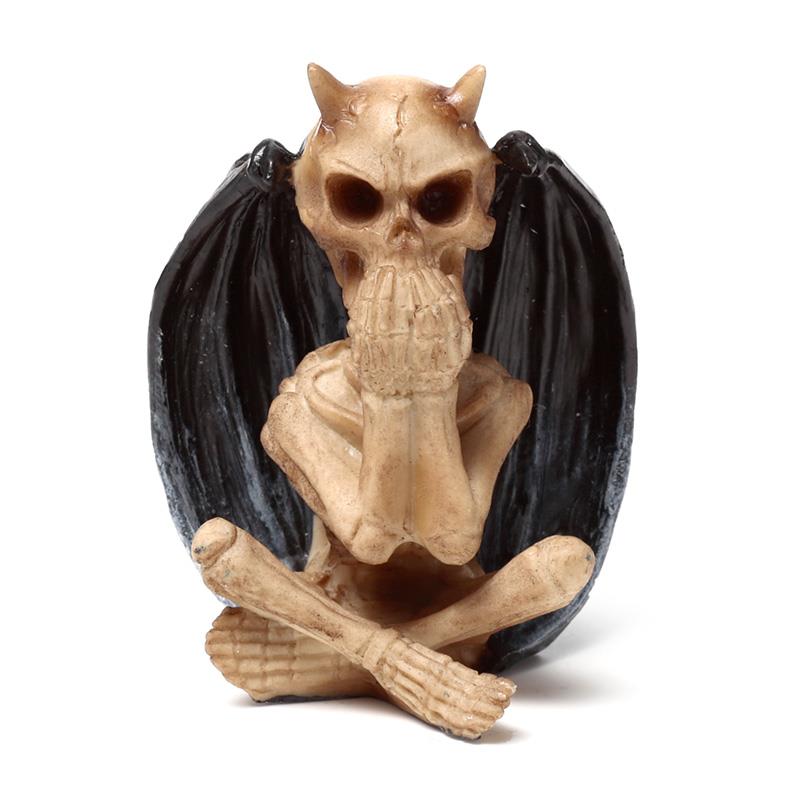 Three Wise Demons Figurines - Gothic Fallen Angels Devil Ornaments Resin Decor