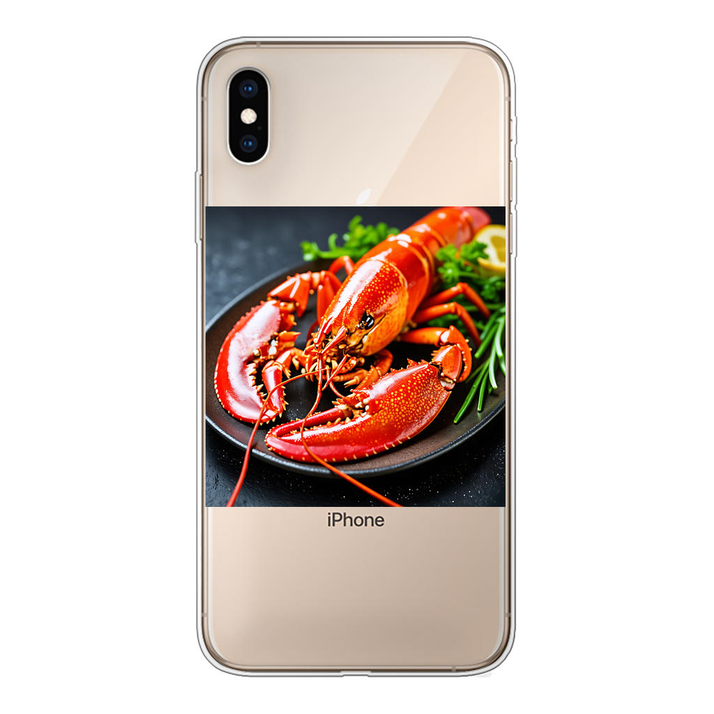 Food Back Printed Transparent Soft Phone Case