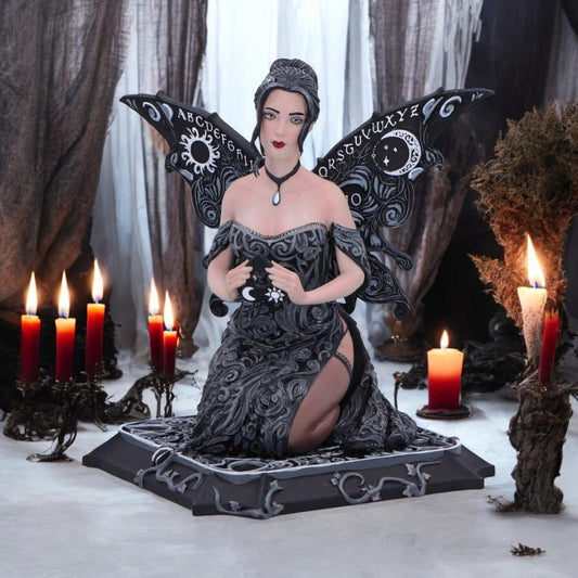 Gothic Mystic Fairy Figurine Spirit Board Occult Resin Statue Decor Witchcraft Altar