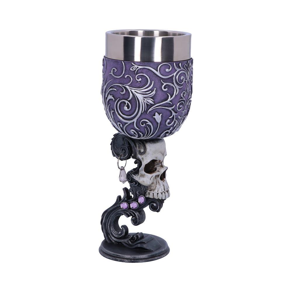 Gothic Set Skull Goblets Heart Shaped Chalice Dark Fantasy Occult Altar Wine Cups