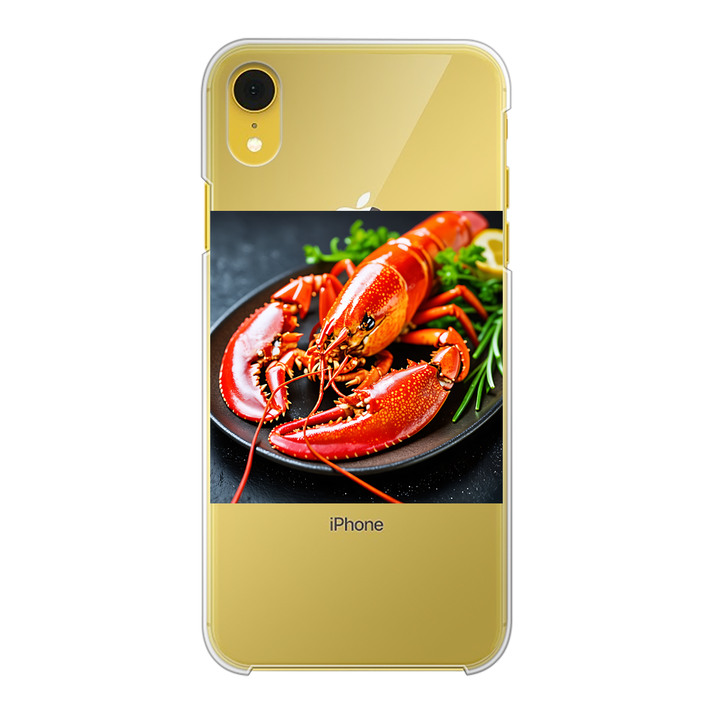 Food Back Printed Transparent Hard Phone Case